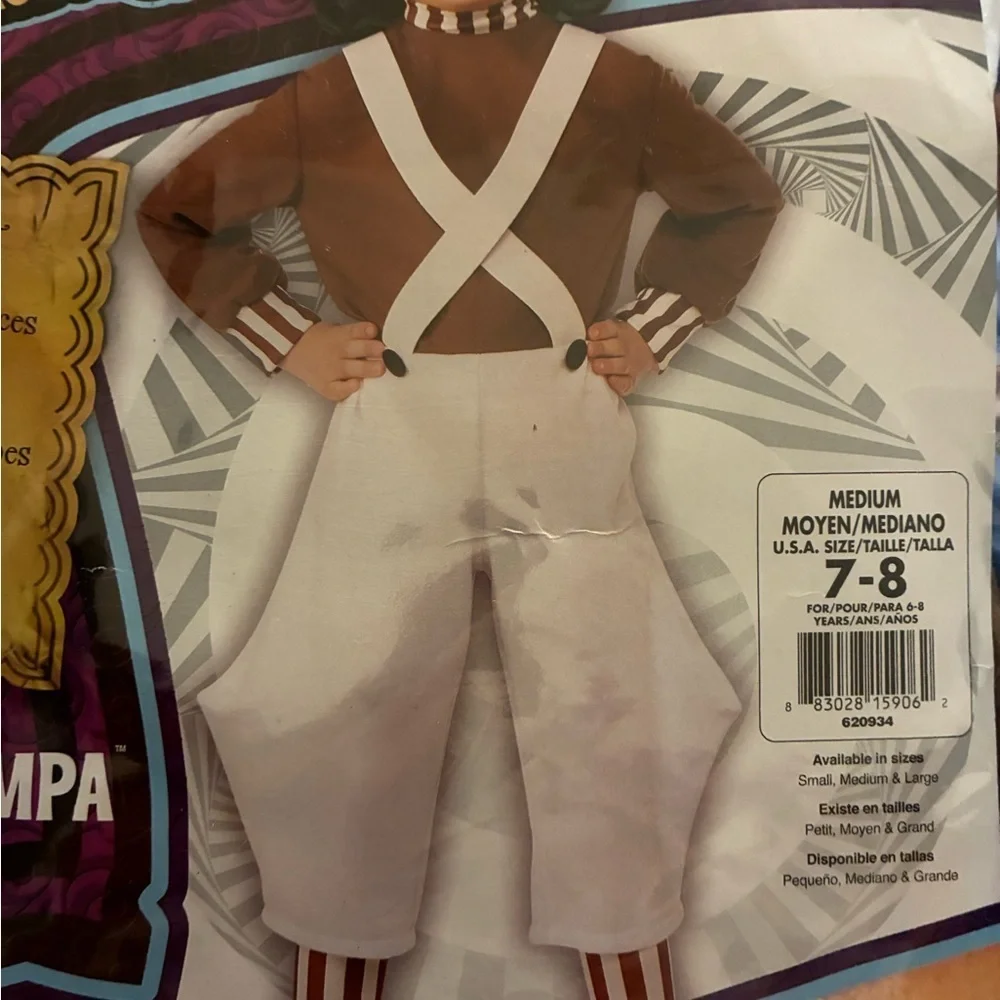 NWT Willy Wonka & The Chocolate Factory Oompa Loompa costume medium 7-8